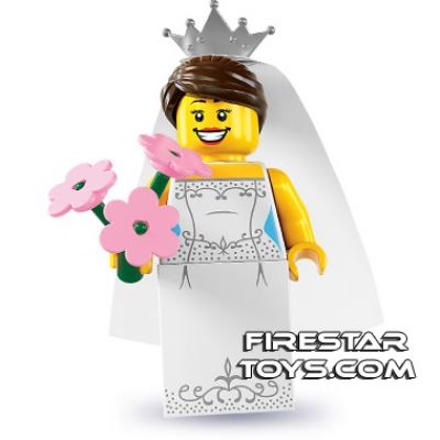 M634 Lego Wedding Bride & Groom Custom Minifigures with Marriage Gown Dress NEW